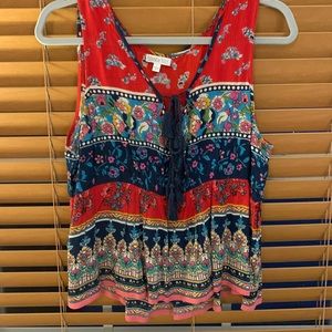 Patterned Blouse Top